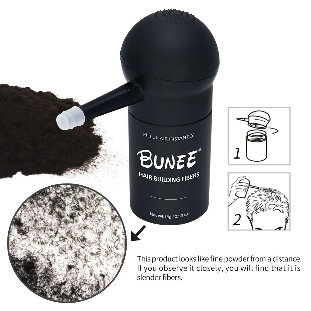 BUNEE Hair Fiber Set – 15g Hair Thickening Powder for Men