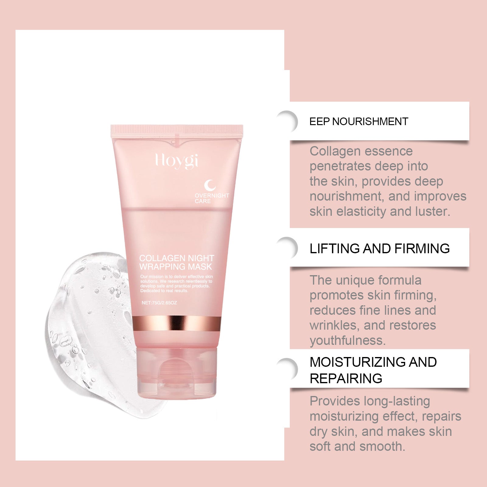 Collagen Overnight Wrapping Peel Off Facial Mask Set