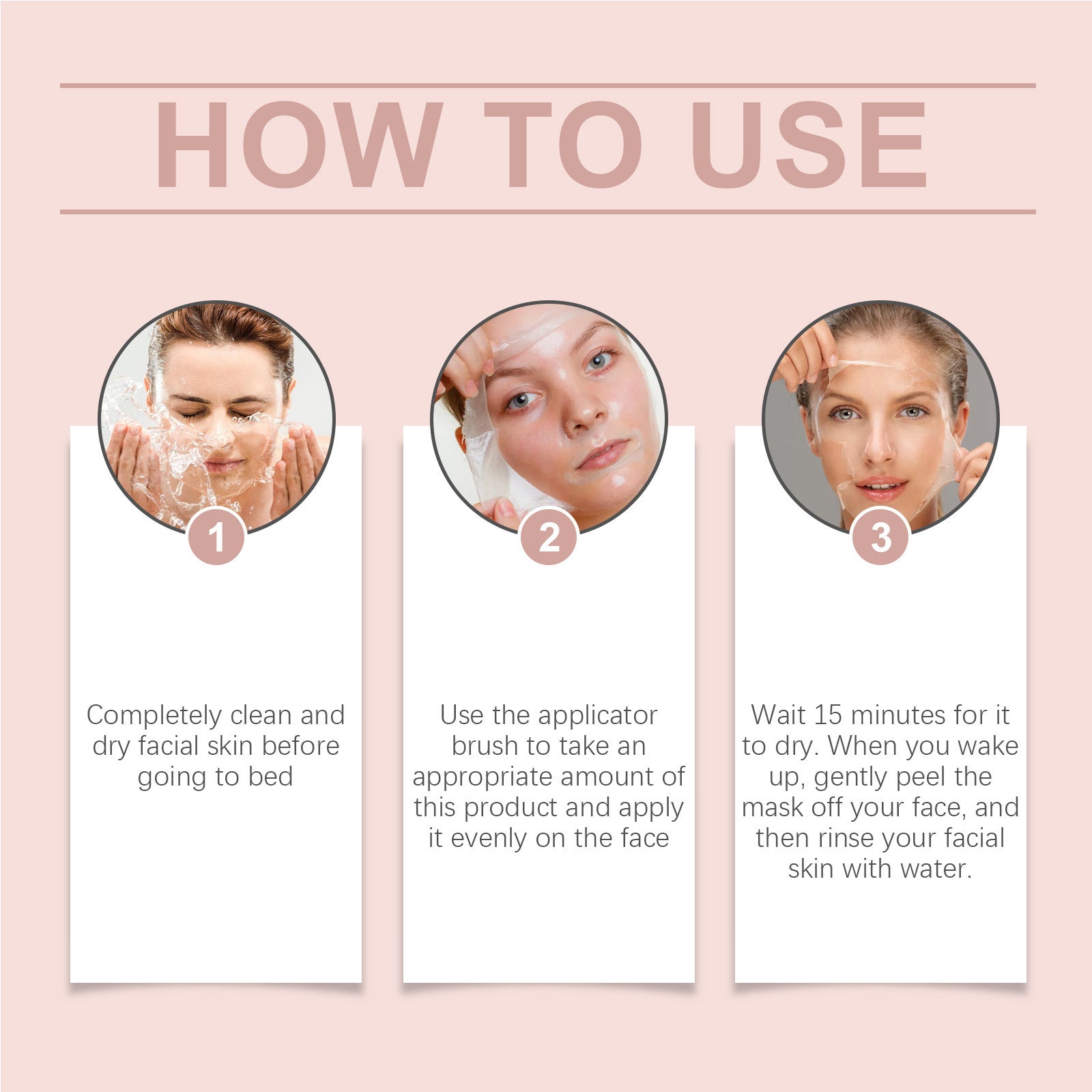 Collagen Overnight Wrapping Peel Off Facial Mask Set