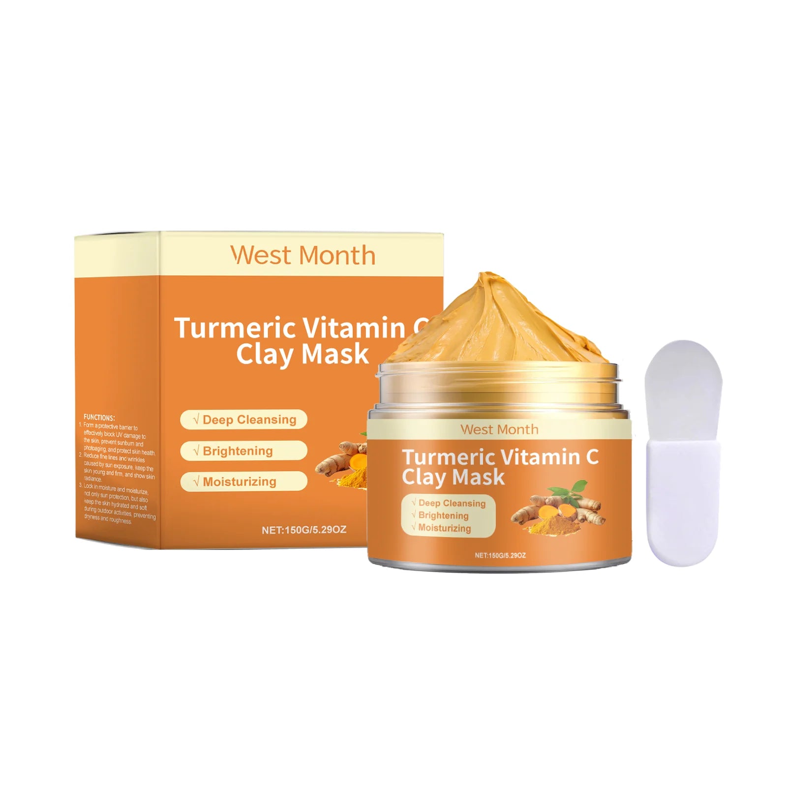 Vitamin C Turmeric Mud Mask – Exfoliating & Deep Cleansing Face Mask
