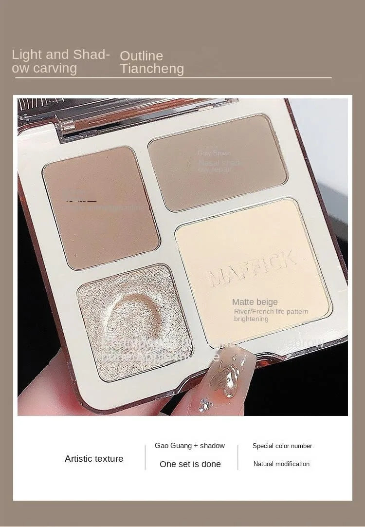 Natural Face Powder Palette – Contour, Bronzer, Highlighter & Blush