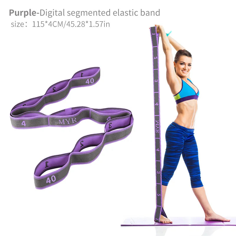 Elastic Yoga Stretch Strap – Looped Stretch Band for Flexibility