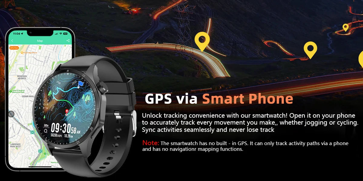 2025 Men’s Smart Watch – 360×360 AMOLED GPS NFC Waterproof