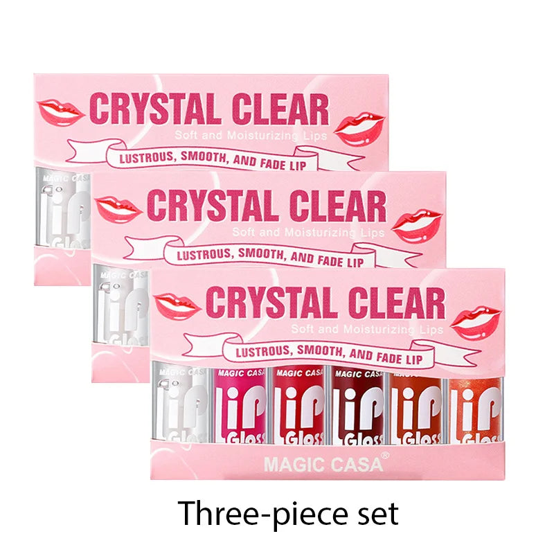 MAGIC CASA Jelly Lip Oil Set – 6pcs Plumping & Hydrating Gloss