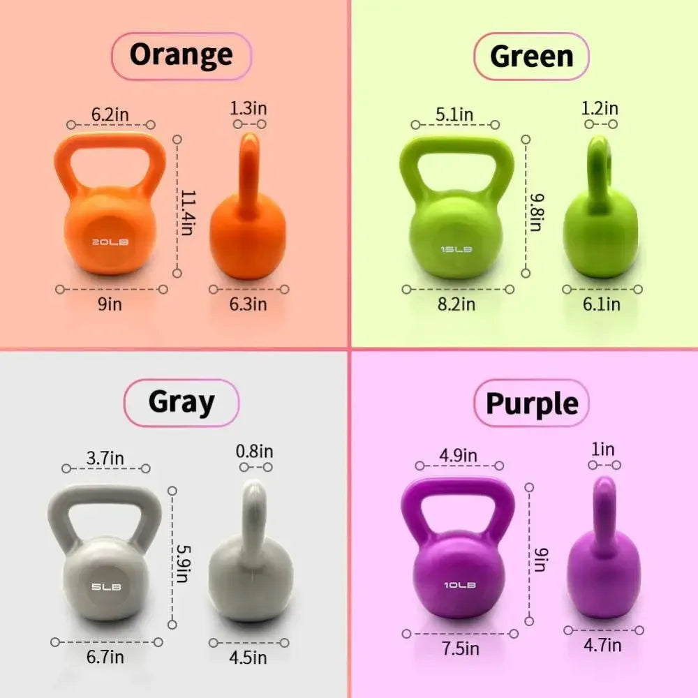 5lbs Vinyl Kettlebell – Strength Training Weight for Home Workout