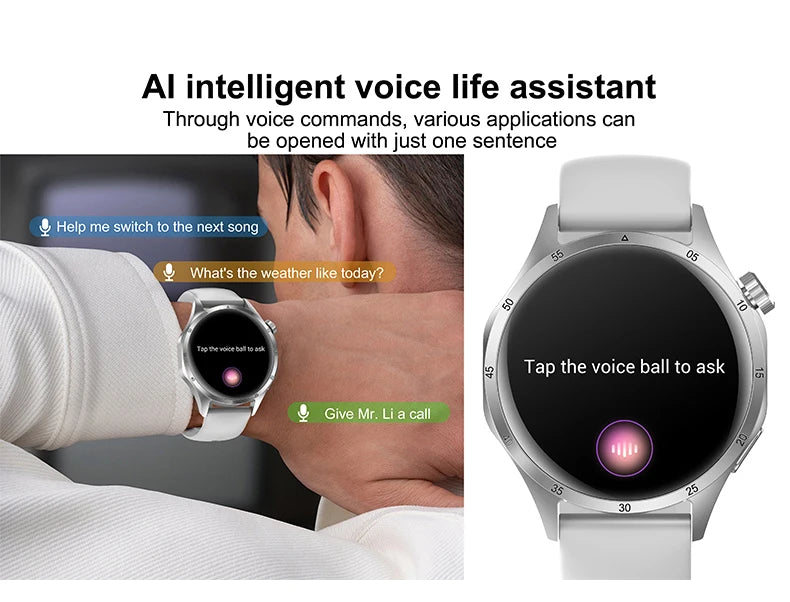 2025 Men’s Smart Watch – 360×360 AMOLED GPS NFC Waterproof