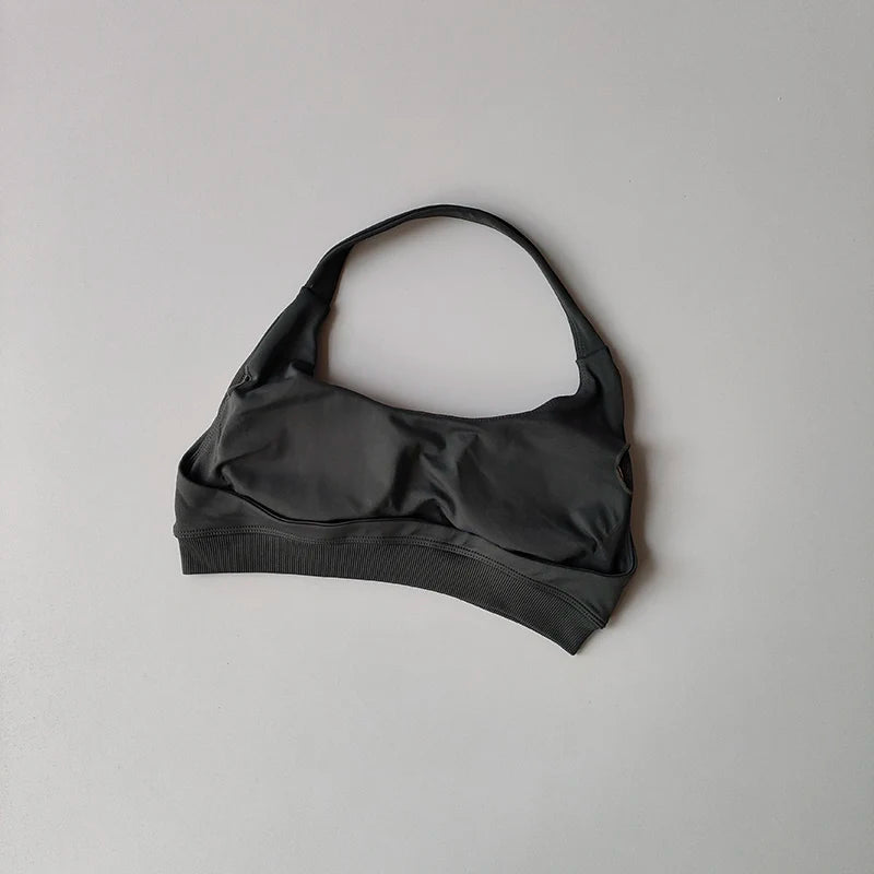 Women’s Seamless Shockproof Sports Bra – High Support Halter Top