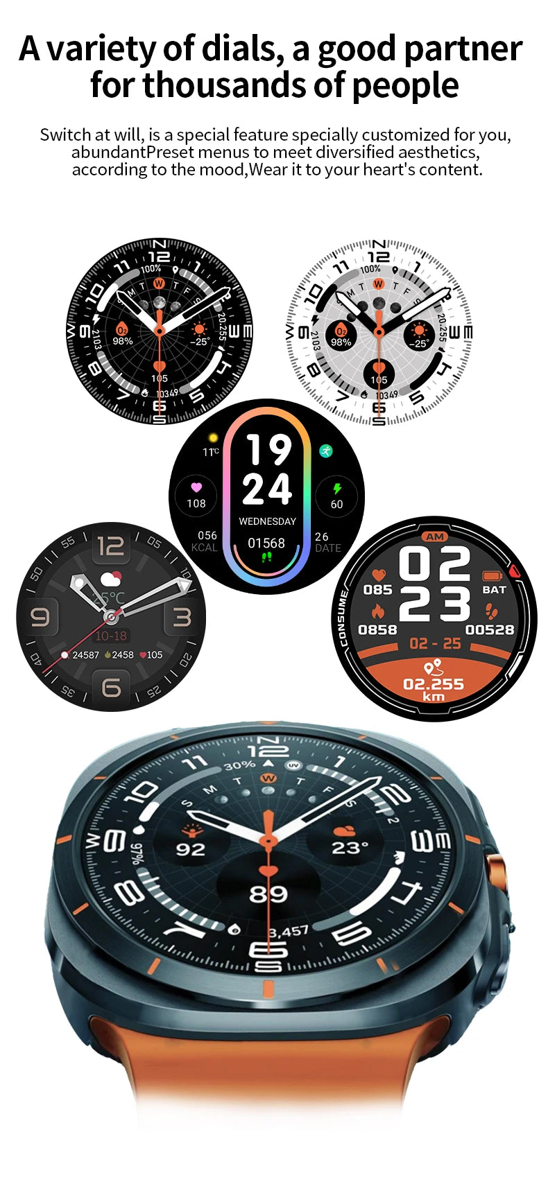 LAXASFIT GT7 Ultra Smartwatch – 1.52" AMOLED Bluetooth Sports Watch