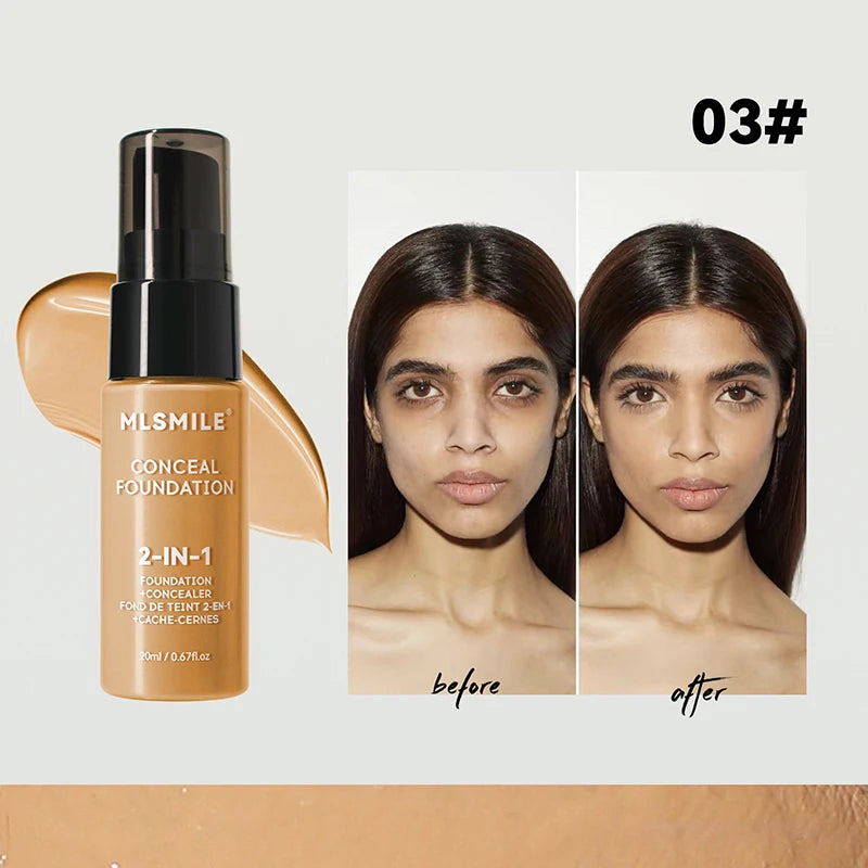 Matte Face Foundation Cream – Full Coverage Waterproof BB Base
