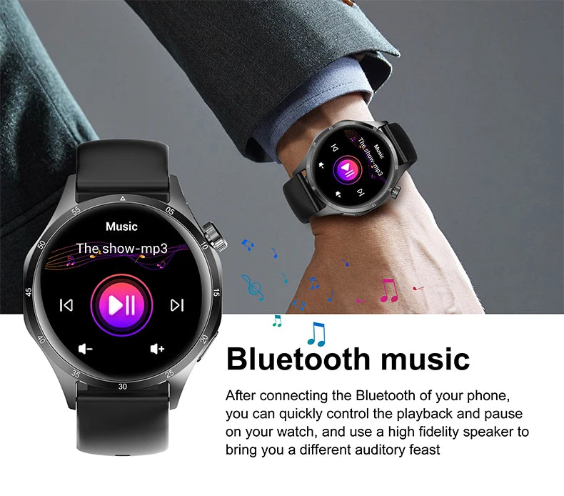 2025 Men’s Smart Watch – 360×360 AMOLED GPS NFC Waterproof