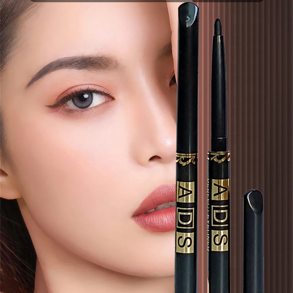 2pcs Waterproof Eyeliner Pencils – Black & Brown Smudge-Proof