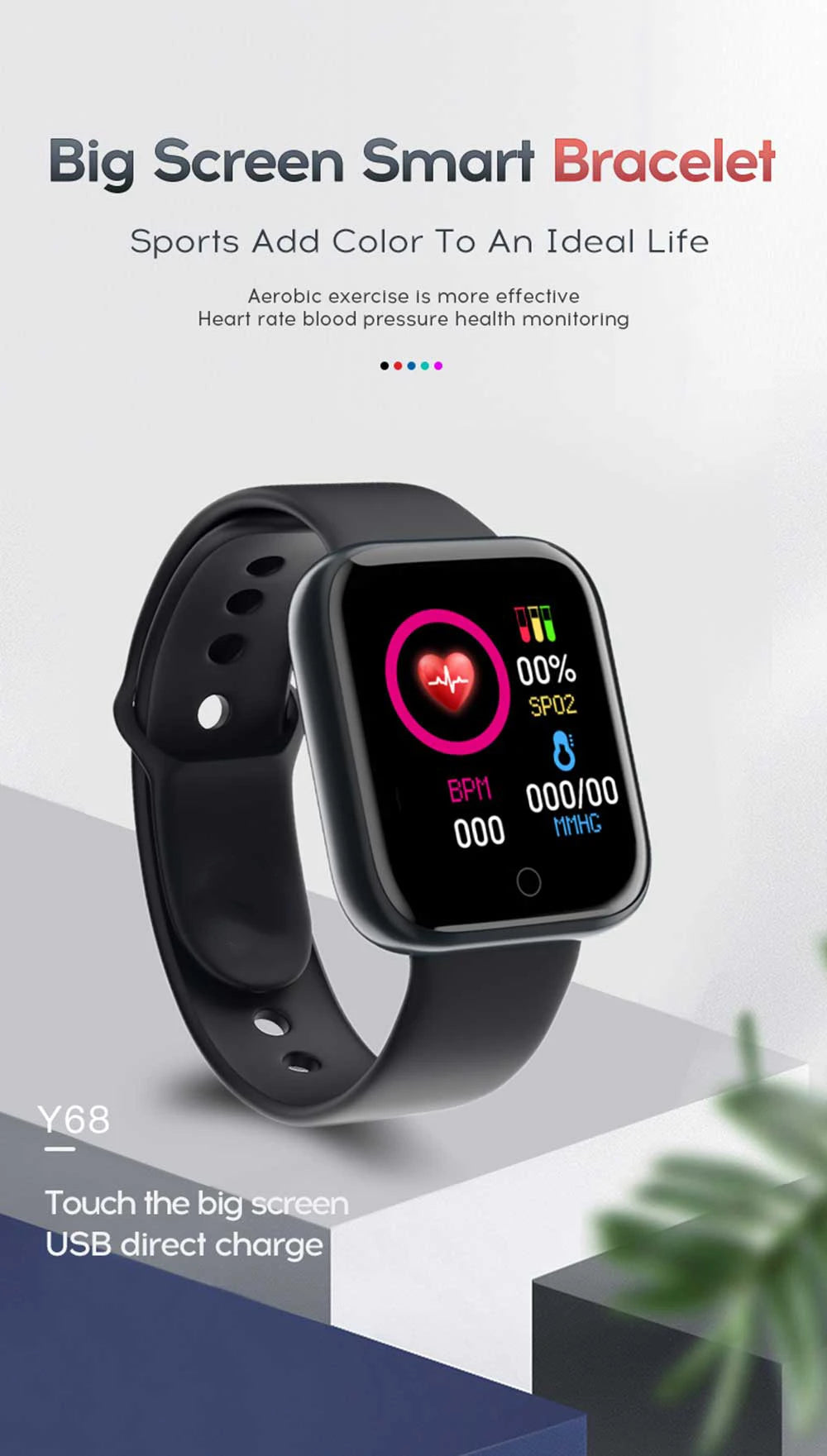 Y68/D20 Multifunctional Smart Watch for Men & Women