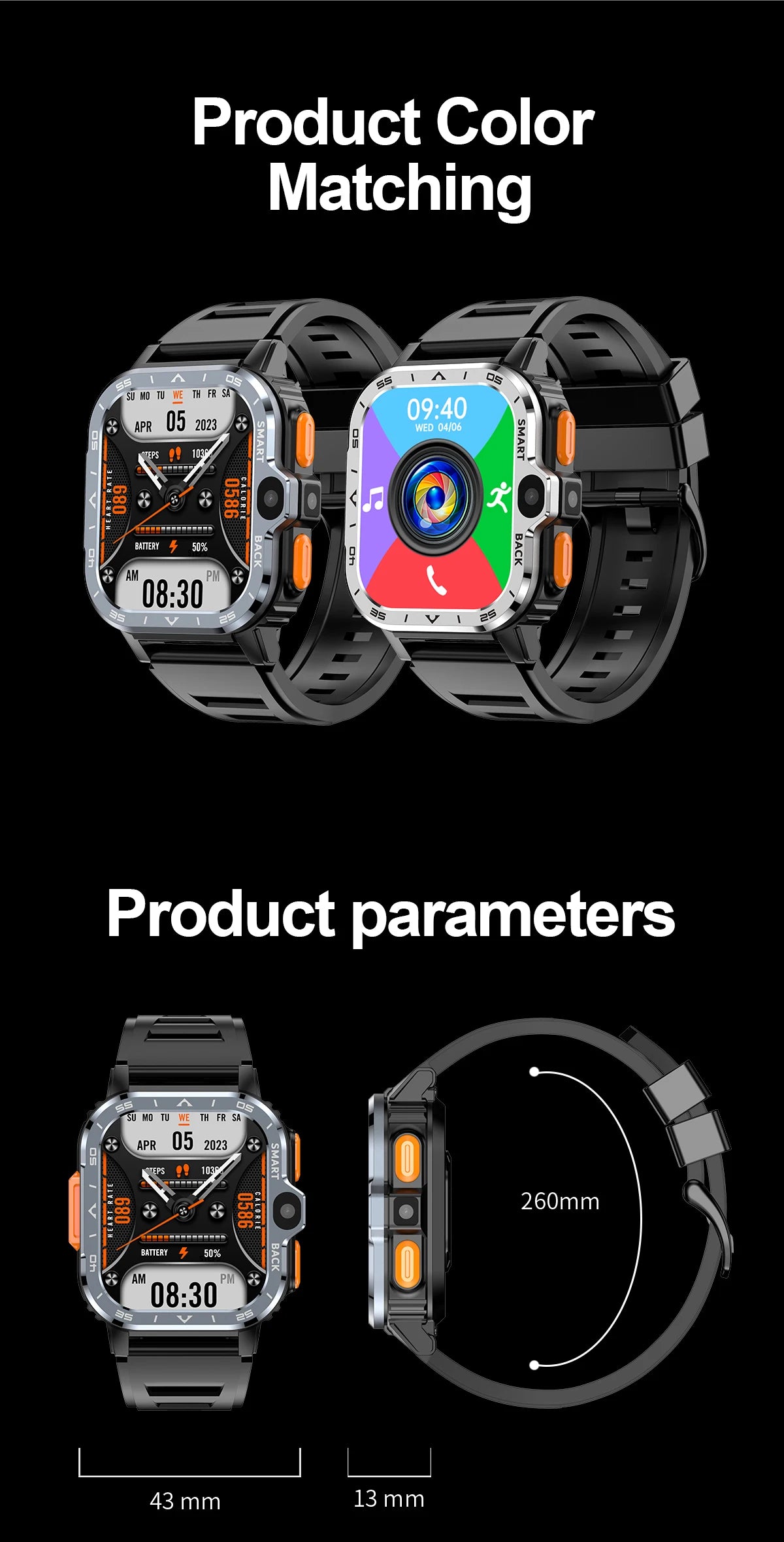 Valdus PGD Android Smart Watch for Men & Women