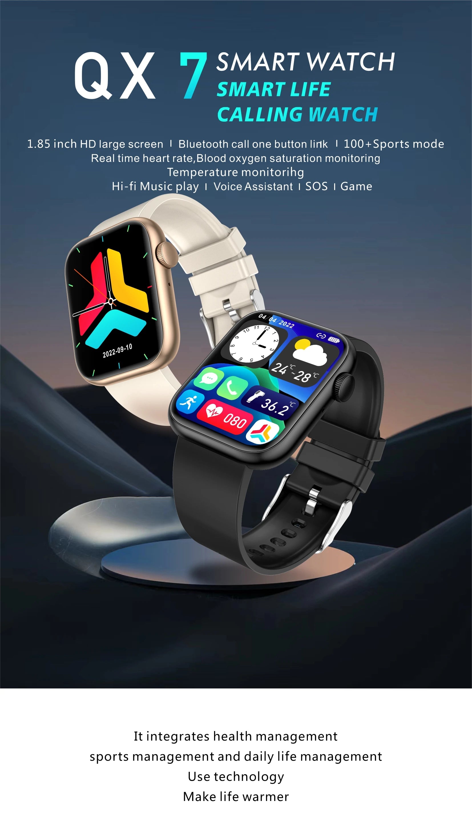 LIGE 2025 Smart Watch – Wireless Charging & Bluetooth Calls