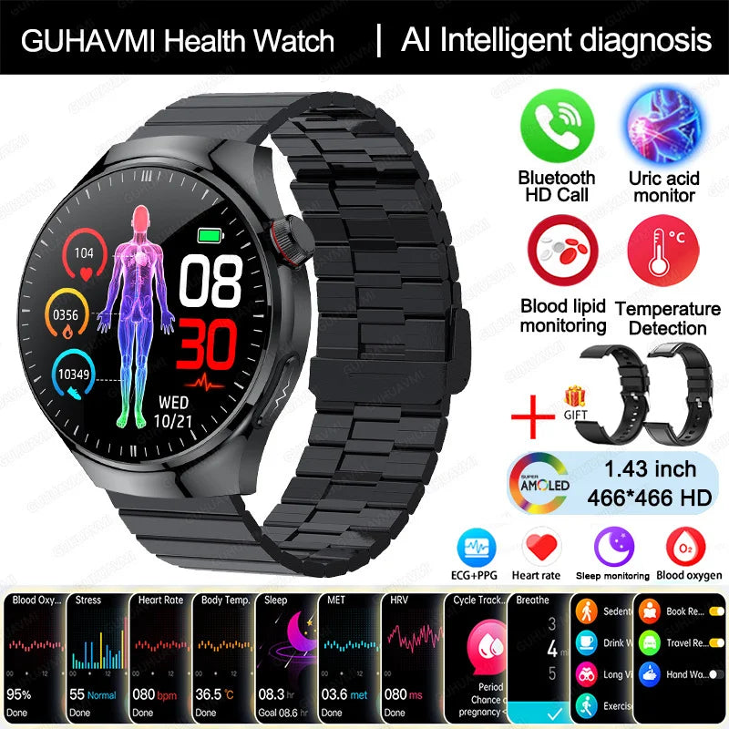 2025 Nursing Grade Smart Watch – Health Monitoring & Bluetooth Call
