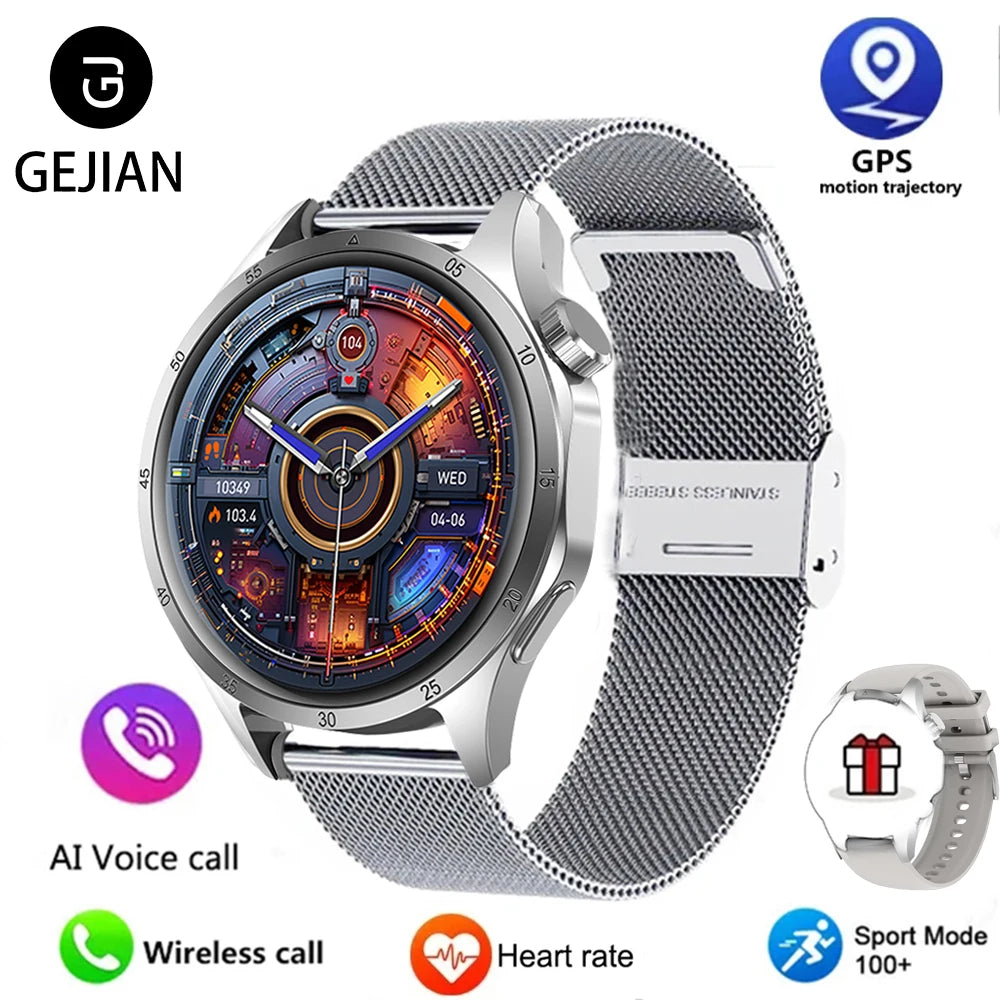2025 Men’s Smart Watch – 360×360 AMOLED GPS NFC Waterproof