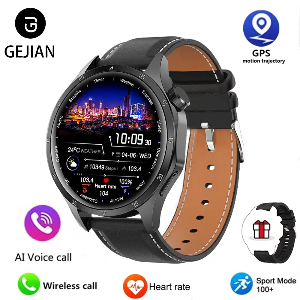 2025 Men’s Smart Watch – 360×360 AMOLED GPS NFC Waterproof
