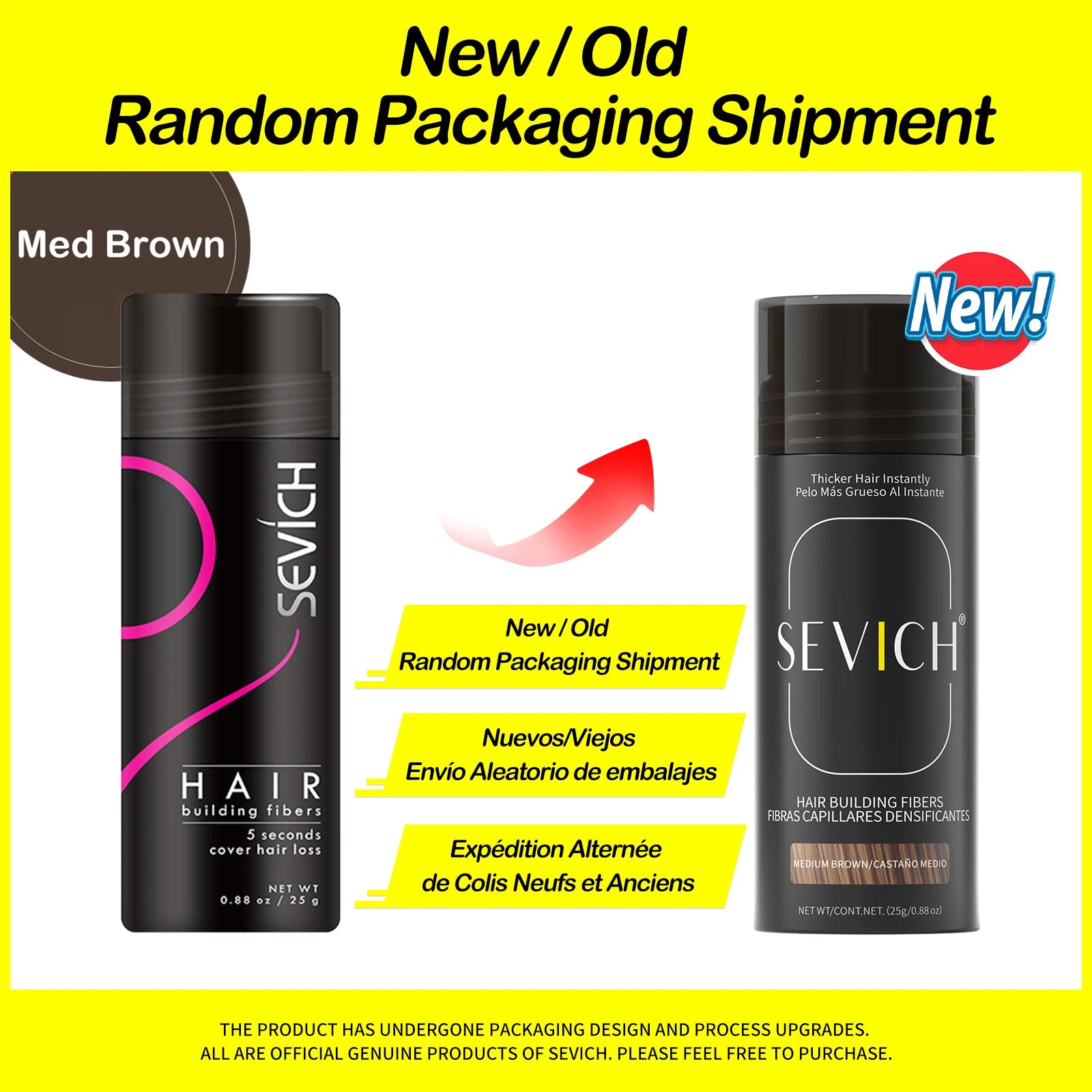 SEVICH Hair Building Fibers – 25g Keratin Thickening Powder
