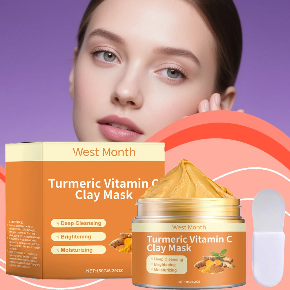 Vitamin C Turmeric Mud Mask – Exfoliating & Deep Cleansing Face Mask