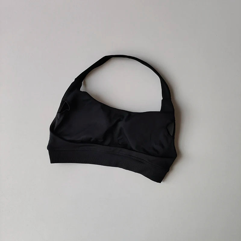 Women’s Seamless Shockproof Sports Bra – High Support Halter Top