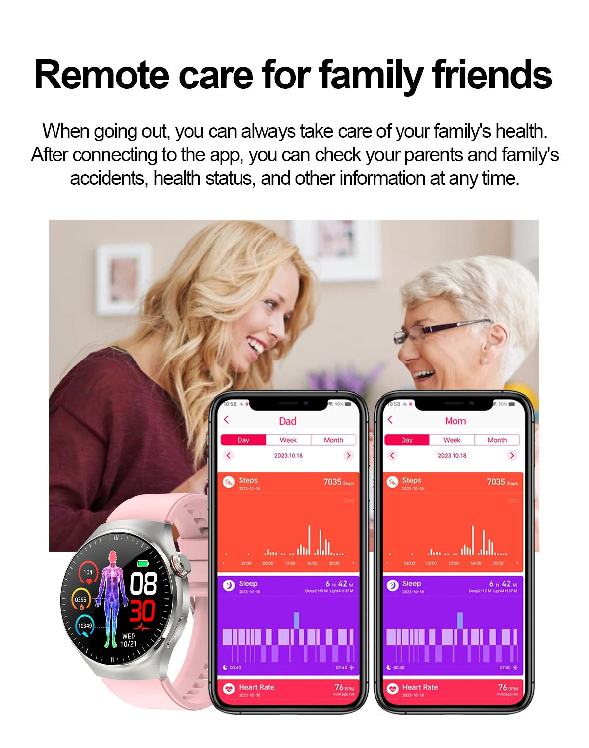 2025 Nursing Grade Smart Watch – Health Monitoring & Bluetooth Call