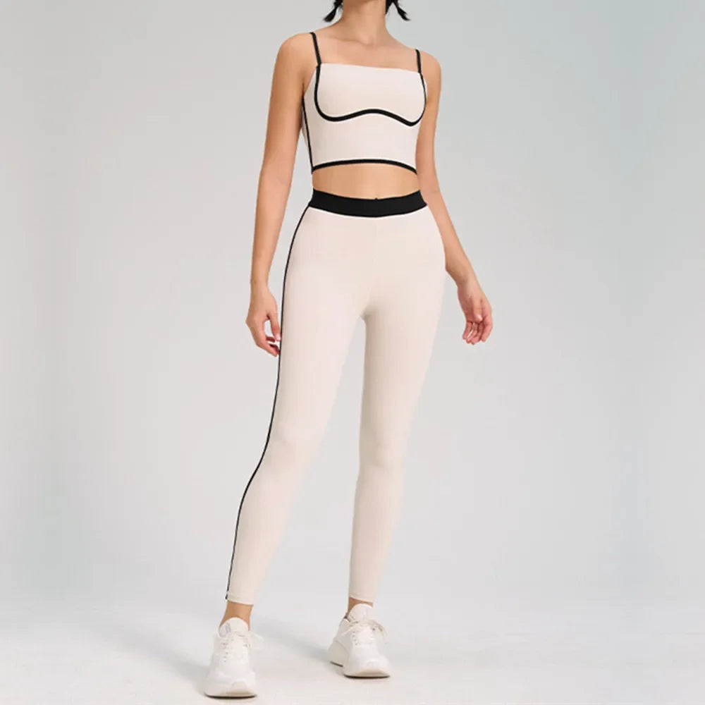 Women’s 1/2PCS Yoga & Gym Tracksuit – Bra & Shorts/Skirt Set