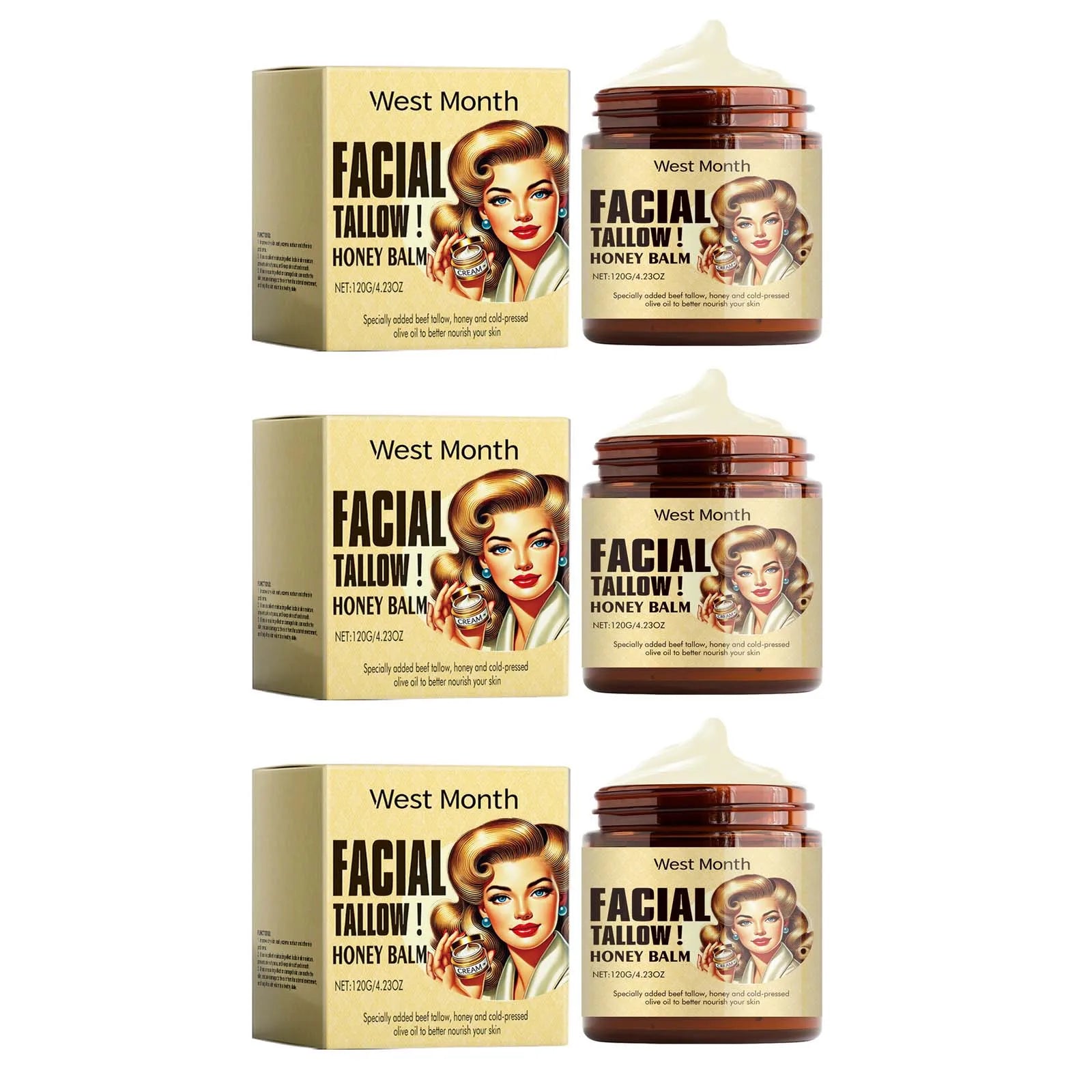 Beef Tallow Face Cream – Long-Lasting Moisturizing