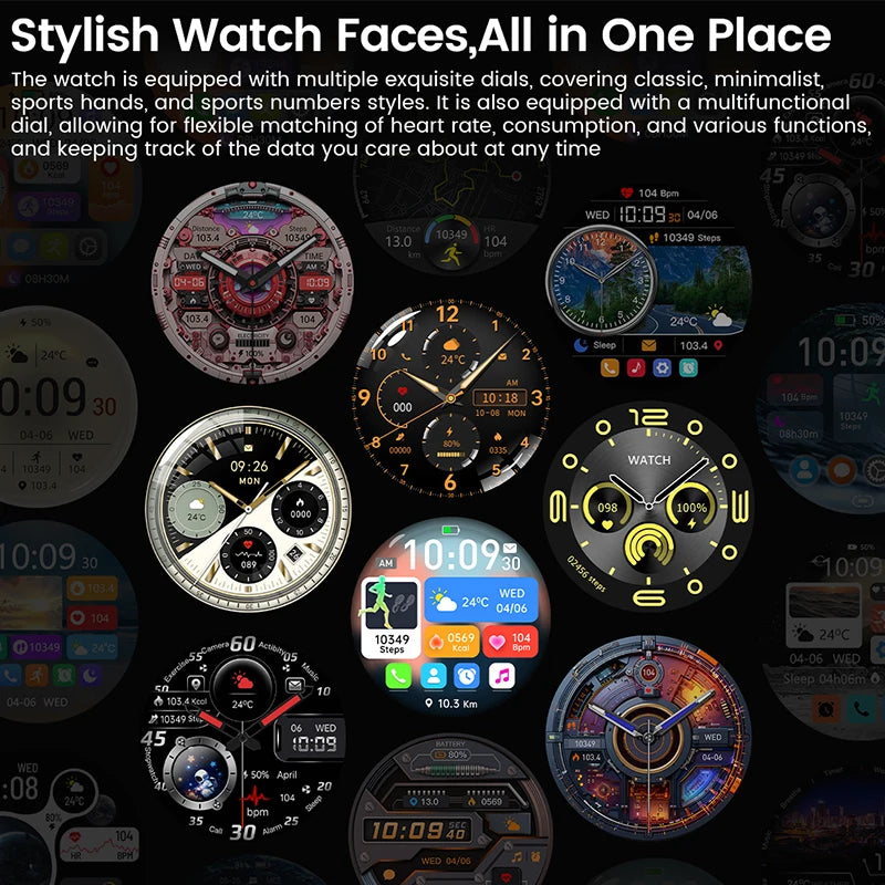 2025 Smart Watch – AMOLED Screen with GPS & Bluetooth Calls