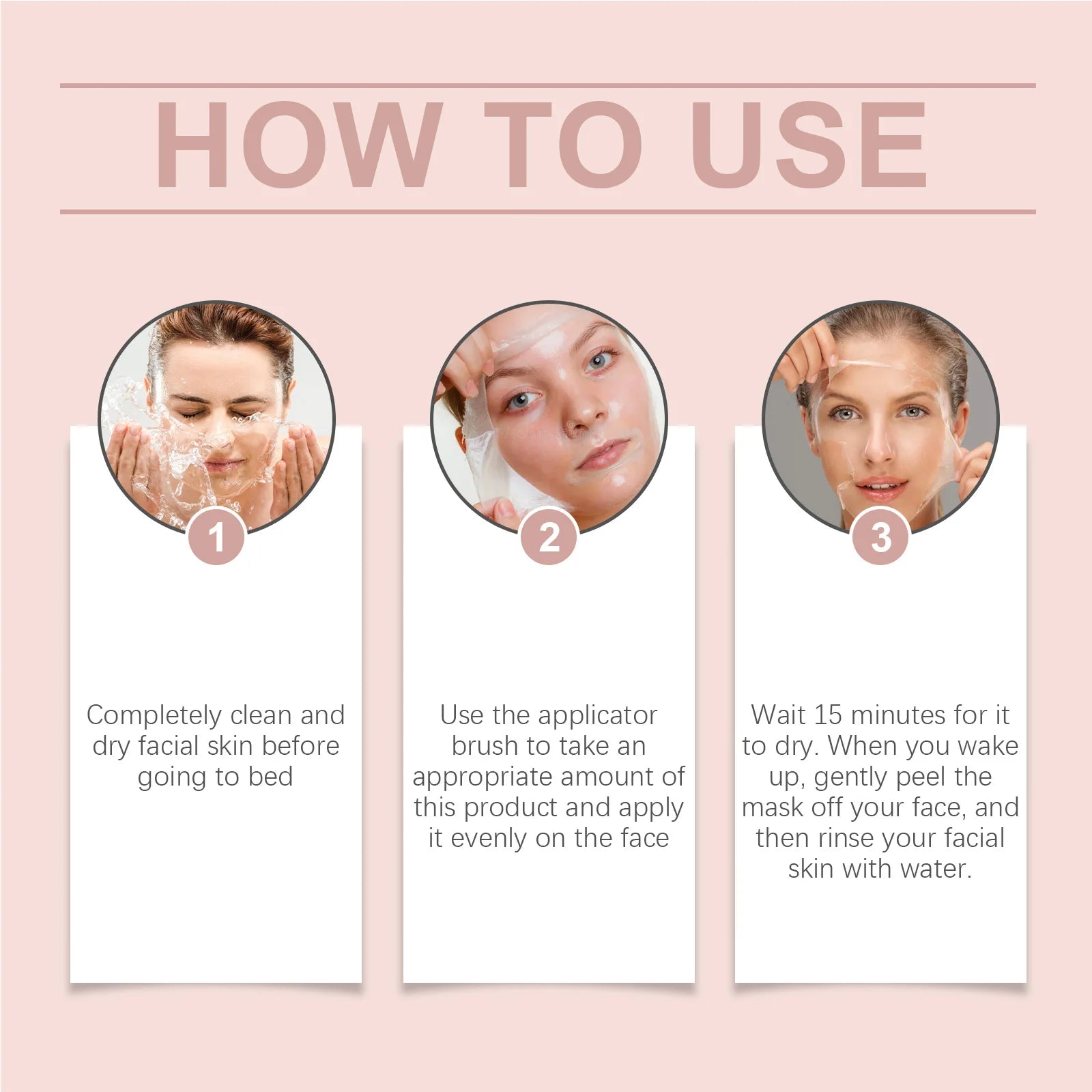 Collagen Overnight Wrapping Peel Off Facial Mask Set
