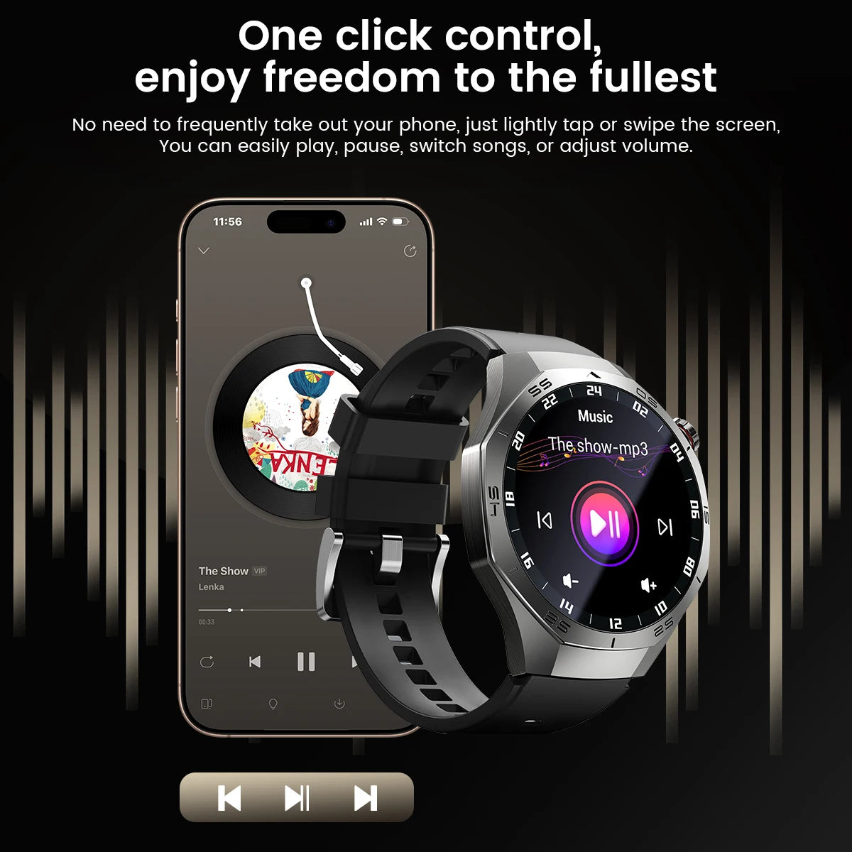 2025 Smart Watch – AMOLED Screen with GPS & Bluetooth Calls