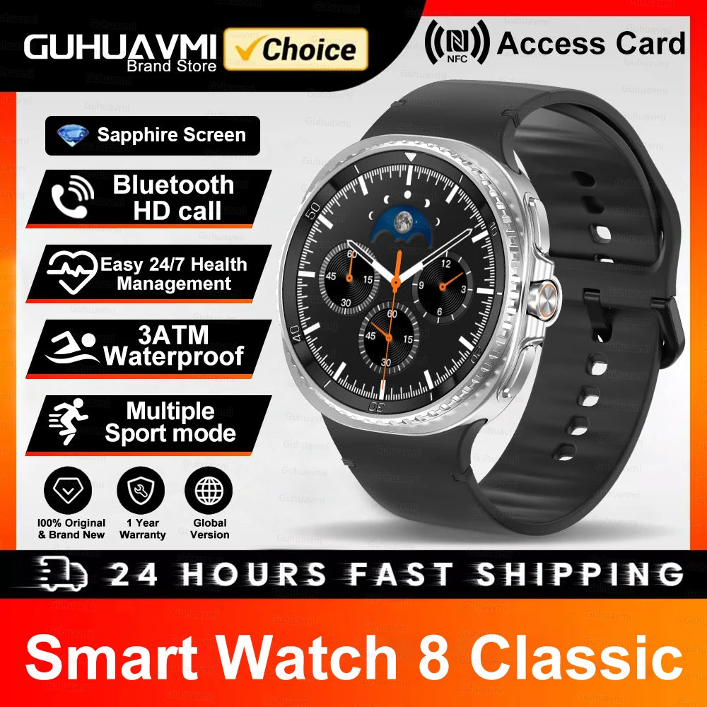 Smart Watch 8 Classic – 1.32" HD GPS Sports Watch
