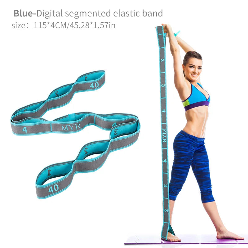 Elastic Yoga Stretch Strap – Looped Stretch Band for Flexibility