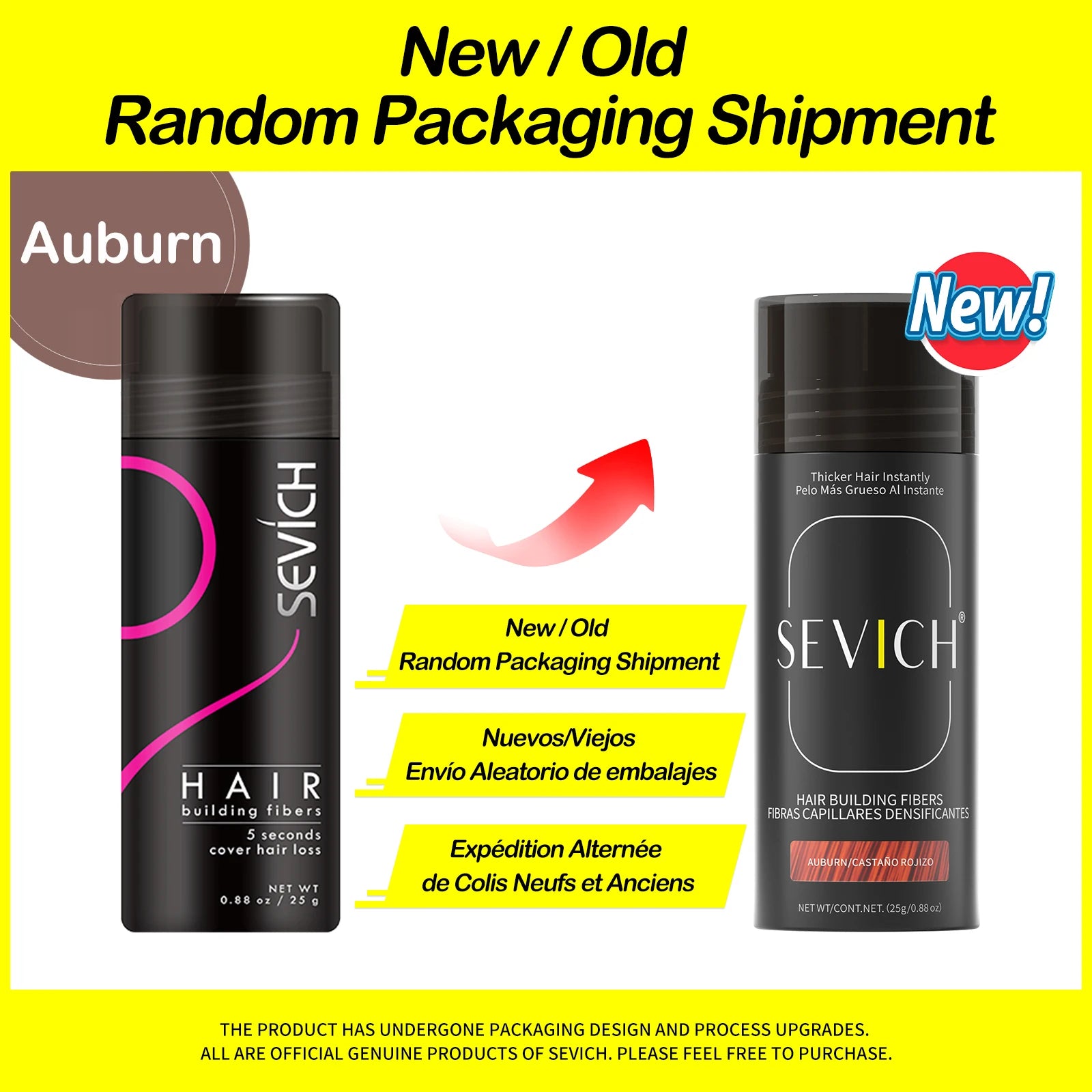 SEVICH Hair Building Fibers – 25g Keratin Thickening Powder