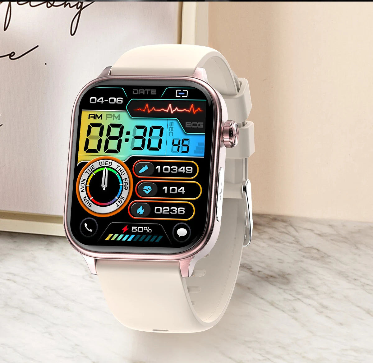 2025 ECG+PPG Smart Watch – Blood Pressure & Health Tracker