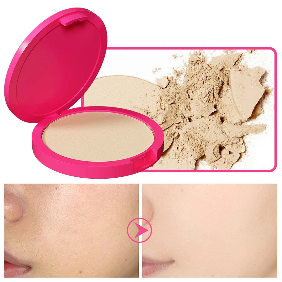Natural Matte Pressed Powder – Oil Control & Whitening Foundation