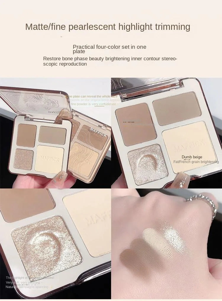 Natural Face Powder Palette – Contour, Bronzer, Highlighter & Blush