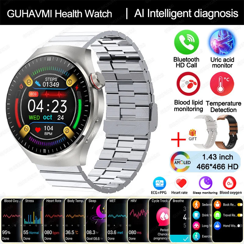 2025 Nursing Grade Smart Watch – Health Monitoring & Bluetooth Call