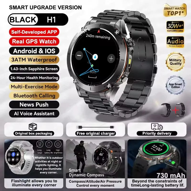 2025 Xiaomi Ultra GPS Smart Watch – 10ATM Waterproof Sports Watch
