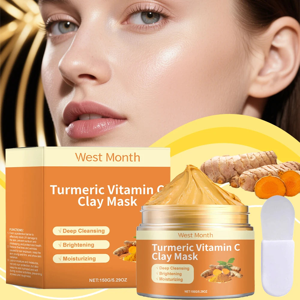 Vitamin C Turmeric Mud Mask – Exfoliating & Deep Cleansing Face Mask