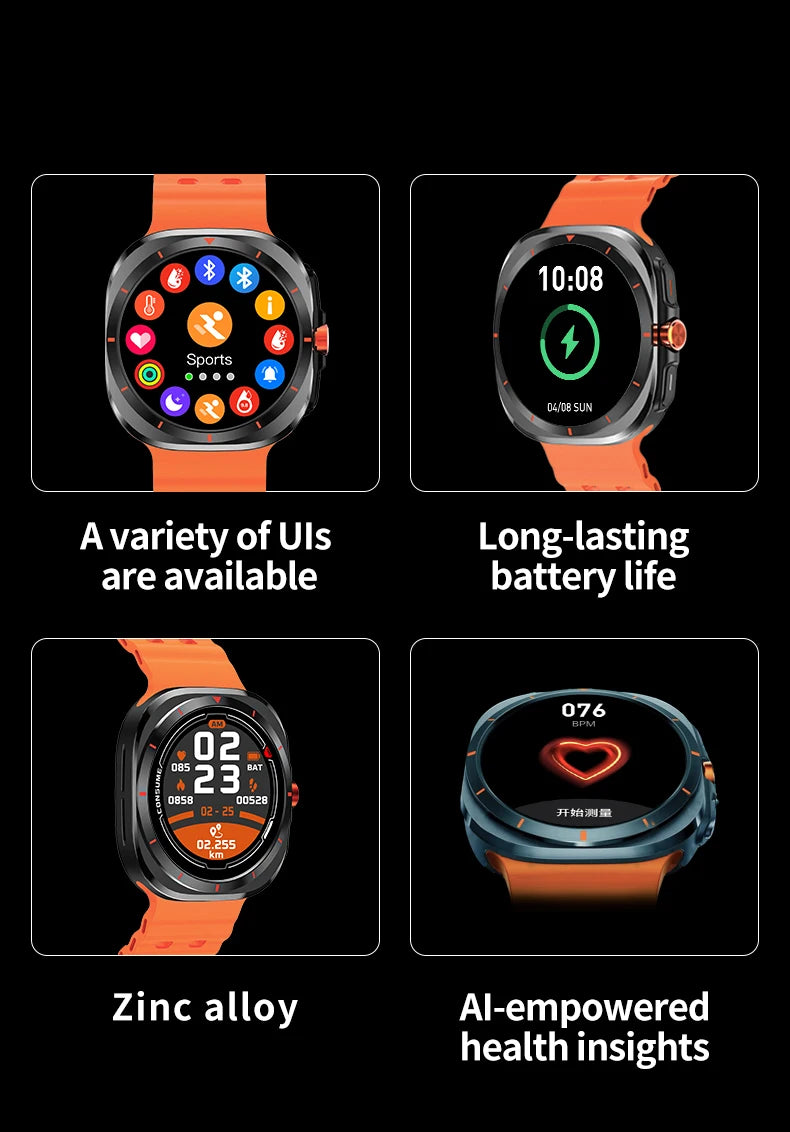 LAXASFIT GT7 Ultra Smartwatch – 1.52" AMOLED Bluetooth Sports Watch