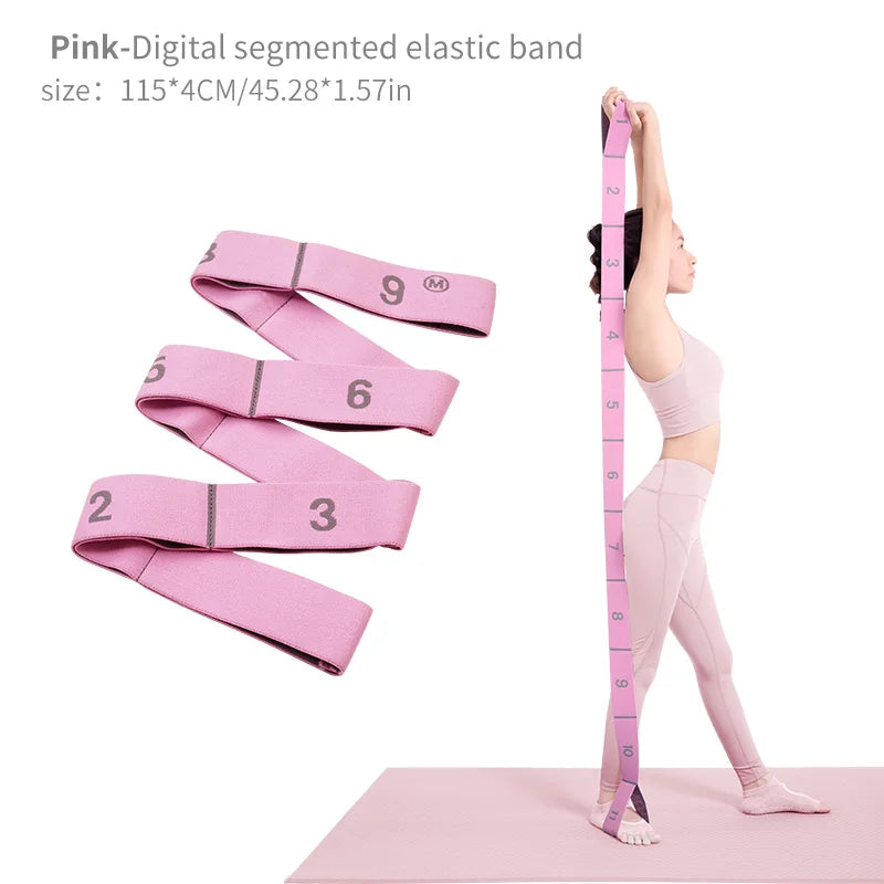 Elastic Yoga Stretch Strap – Looped Stretch Band for Flexibility