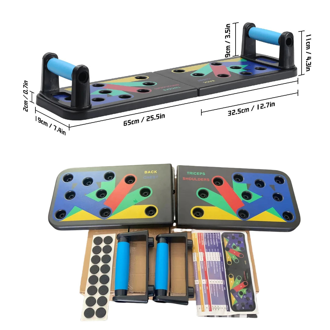 Foldable Push-Up Board – Anti-Slip Multi-Muscle Training Equipment