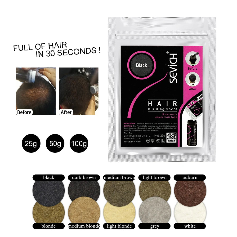 SEVICH Keratin Hair Fiber – 100g Thickening & Hair Loss Concealer