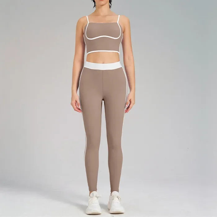 Women’s 1/2PCS Yoga & Gym Tracksuit – Bra & Shorts/Skirt Set