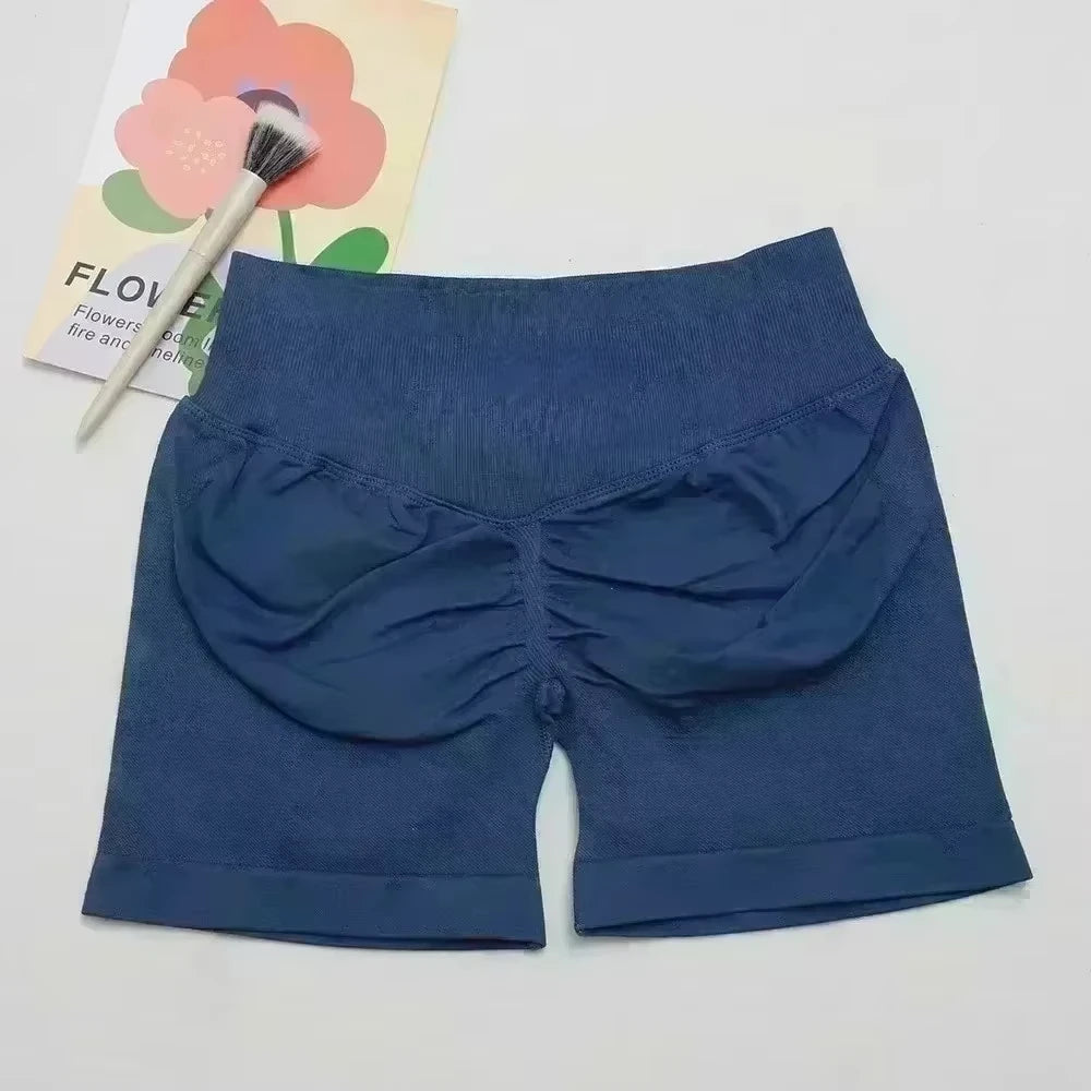 Peach Hip Lifting High Waist Sports Shorts – Slimming Fitness Pants