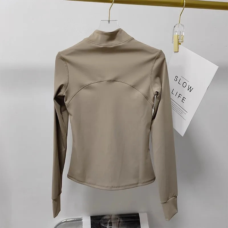 Women’s Quick-Dry Sports Jacket – Long Sleeve Fitness Top