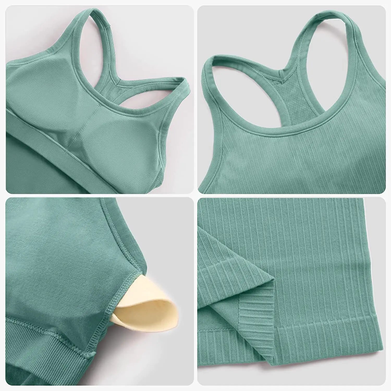 Attraco Women’s Racerback Camisole – Built-In Shelf Bra Tank Top