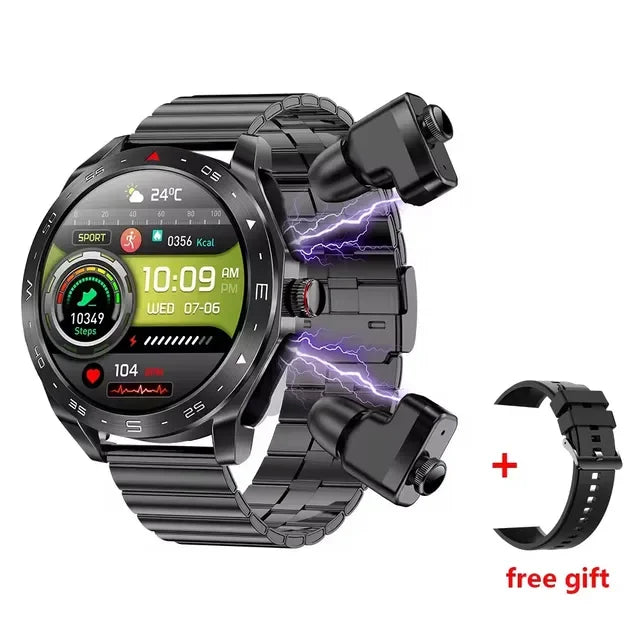 2024 Smart Watch with TWS Earphones – Bluetooth Call & HIFI 9D Sound