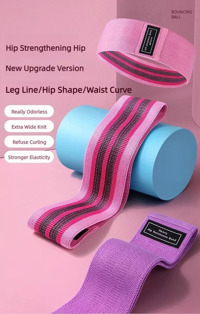 3pcs Fabric Resistance Bands – Hip, Glute & Thigh Workout Loops