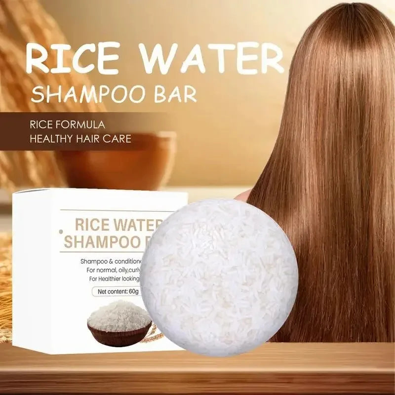 Organic Rice Shampoo Bar – Nourishing Anti-Hair Loss Soap